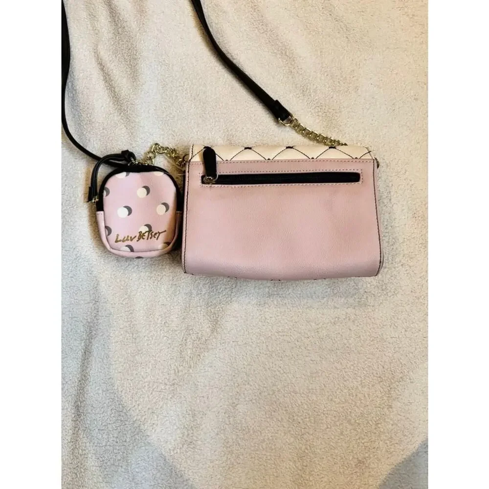 Luv Betsey by Betsey Johnson Quilted Crossbody Bag with Detachable Coin Pouch